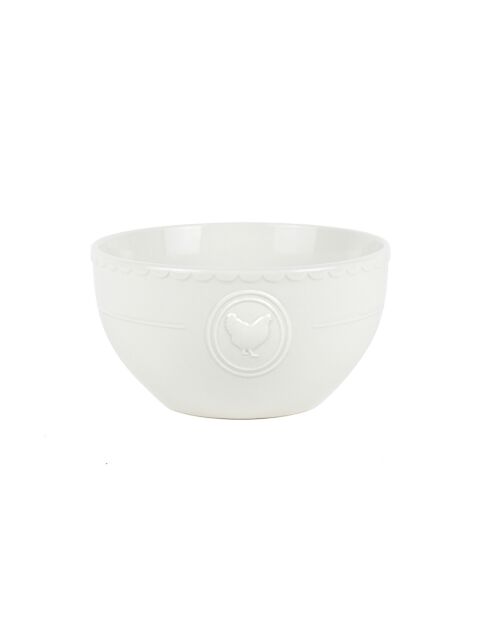 Set de vajilla Gallus de porcelana blanca - 18 piezas