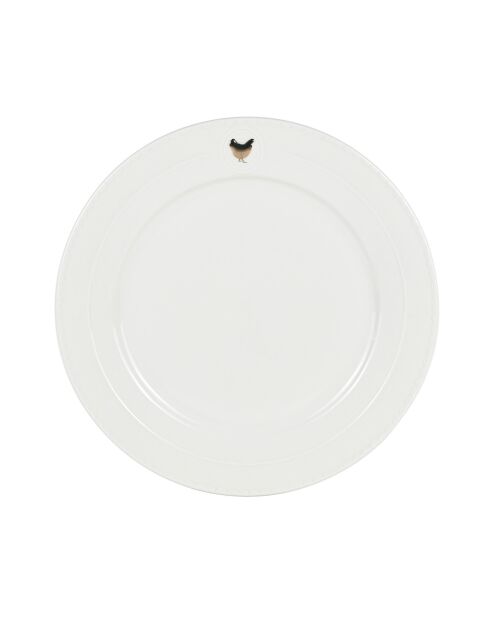 Set de vajilla Gallus de porcelana blanca - 18 piezas