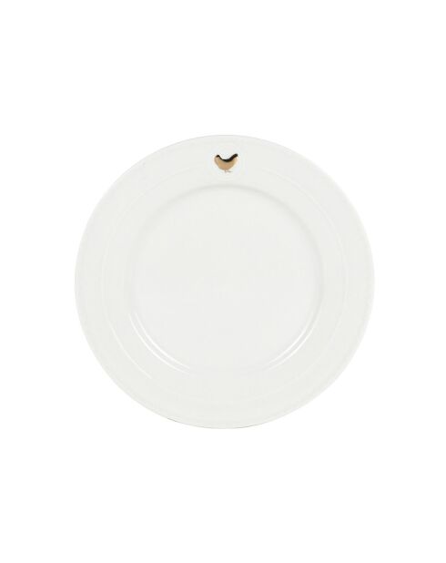Set de vajilla Gallus de porcelana blanca - 18 piezas