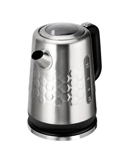 Bollitore elettrico in acciaio inossidabile nero/argento - 1,7 L