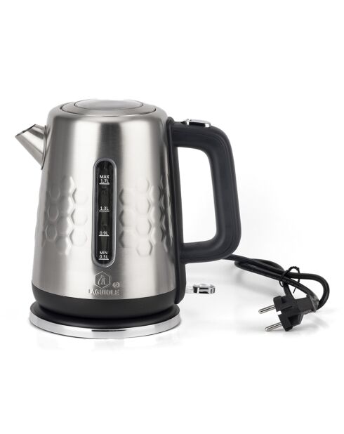 Bollitore elettrico in acciaio inossidabile nero/argento - 1,7 L