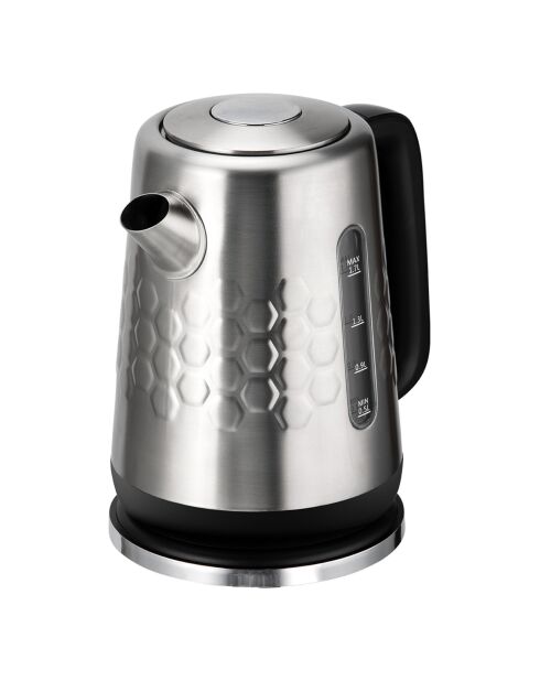 Bollitore elettrico programmabile in acciaio inossidabile nero/argento - 1,7 L