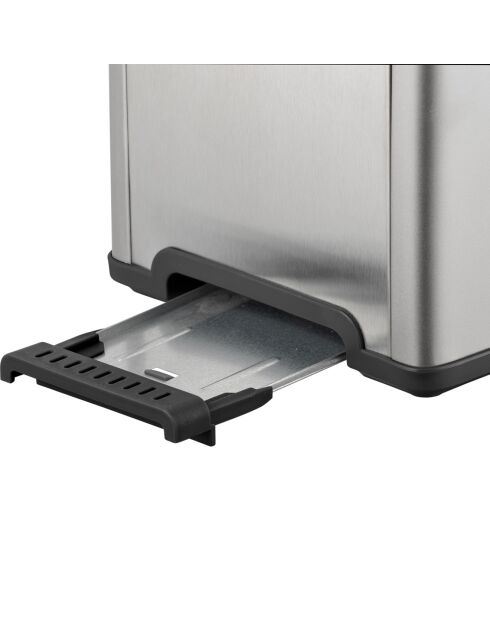 Grille-pain électrique inox 2 fentes noir/argenté - 31x19x21.3