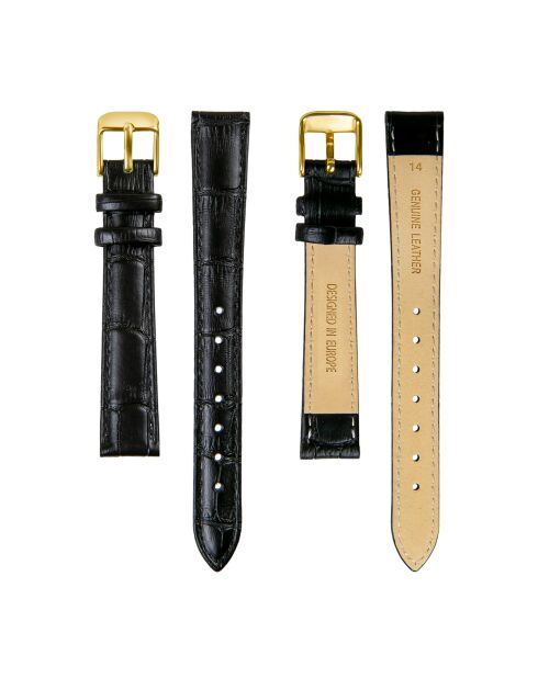 Montre Femme Mimosa en Cuir noire