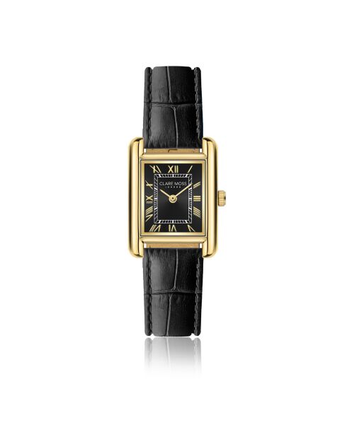 Montre Femme Mimosa en Cuir noire