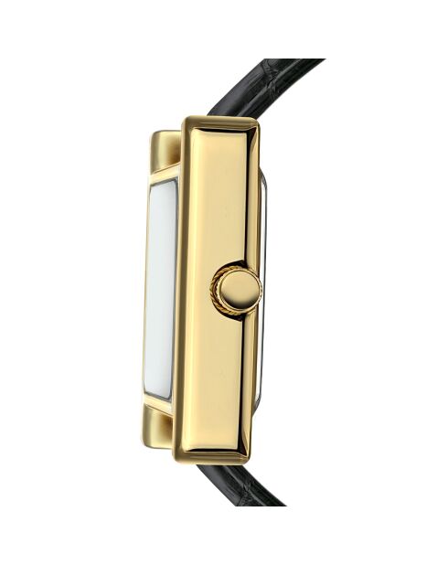 Montre Femme Mimosa en Cuir noire