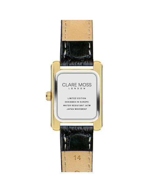 Montre Femme Mimosa en Cuir noire