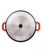 Pentola antiaderente in ceramica a induzione nera Greblon CK2 - D.36 cm