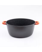 Pentola antiaderente in ceramica a induzione nera Greblon CK2 - D.36 cm