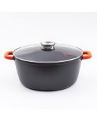 Pentola antiaderente in ceramica a induzione nera Greblon CK2 - D.36 cm