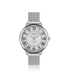 Montre Femme Rose en Acier argentée