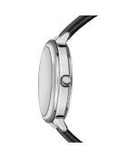 Montre Femme Rose en Cuir noire