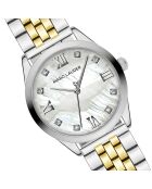 Montre Femme Geneva MOP en Acier doré/argenté