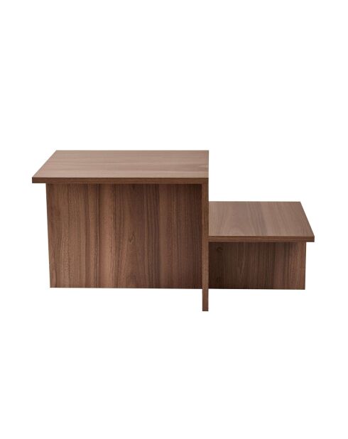 Table basse Harmony noyer - 80x40x40 cm
