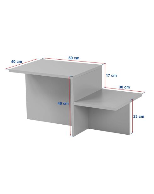 Table basse Harmony noyer - 80x40x40 cm
