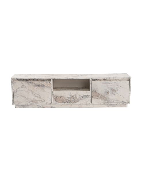 Meuble TV Vanguard marbré - 160x42x29.5 cm