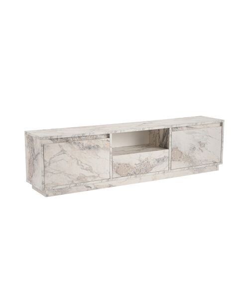 Meuble TV Vanguard marbré - 160x42x29.5 cm