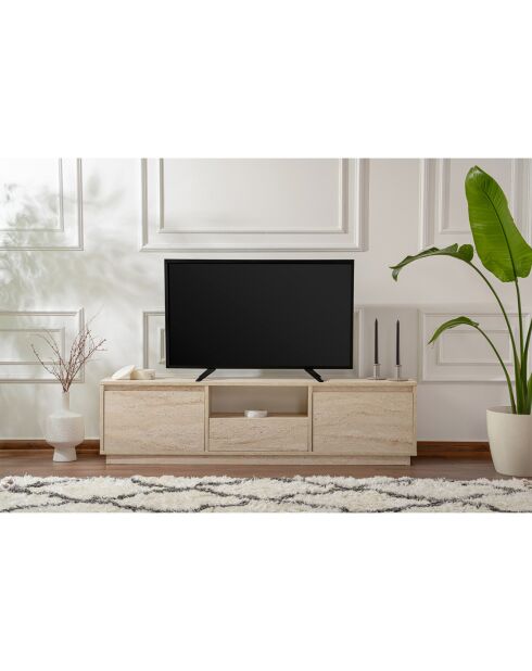 Meuble TV Vanguard travertin - 160x42x29.5 cm