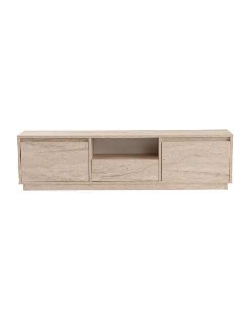 Meuble TV Vanguard travertin - 160x42x29.5 cm