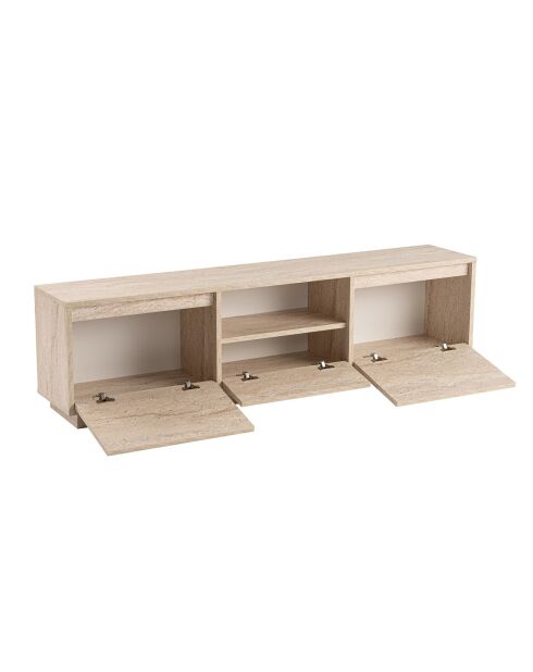 Meuble TV Vanguard travertin - 160x42x29.5 cm