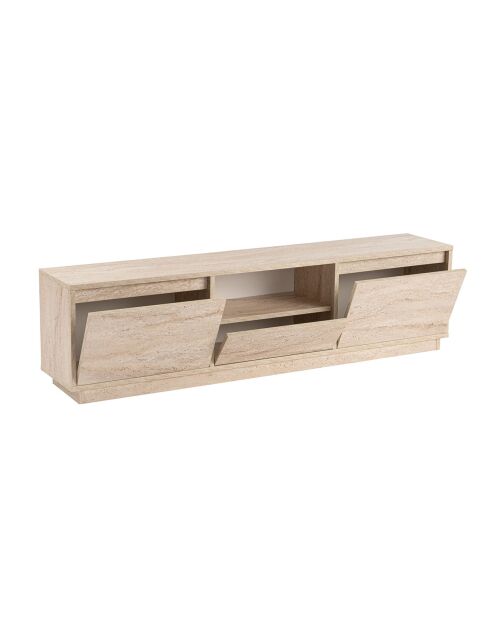 Meuble TV Vanguard travertin - 160x42x29.5 cm