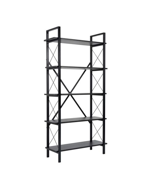 Bibliothèque Elysian noire - 180x90x33.5 cm