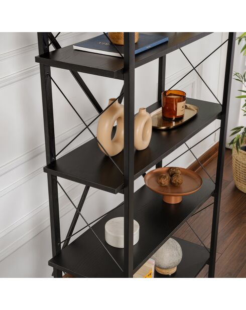 Bibliothèque Elysian noire - 180x90x33.5 cm