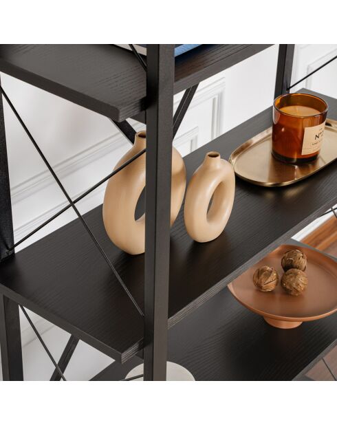 Bibliothèque Elysian noire - 180x90x33.5 cm