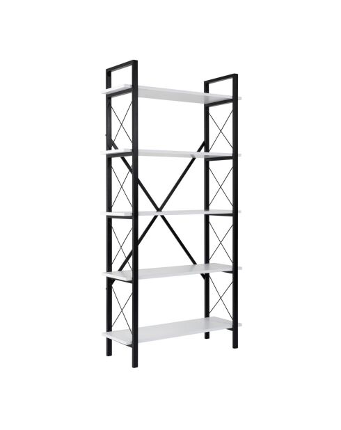 Bibliothèque Elysian noir/blanc - 180x90x33.5 cm