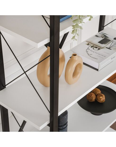 Bibliothèque Elysian noir/blanc - 180x90x33.5 cm