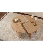 Duo de tables basses Moira chêne - 41xØ90 cm