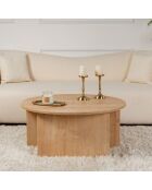 Duo de tables basses Moira chêne - 41xØ90 cm