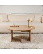 Duo de tables basses Moira chêne - 41xØ90 cm