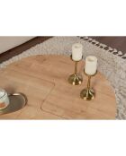 Duo de tables basses Moira chêne - 41xØ90 cm