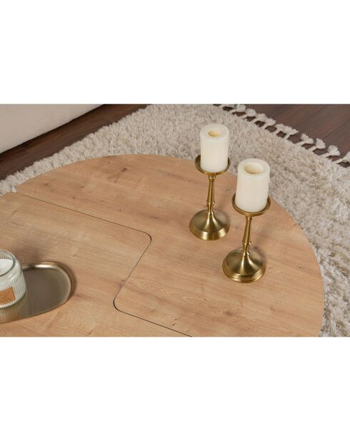 Eikenhouten salontafels Duo van Moira - 41xØ90 cm