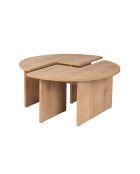Duo de tables basses Moira chêne - 41xØ90 cm