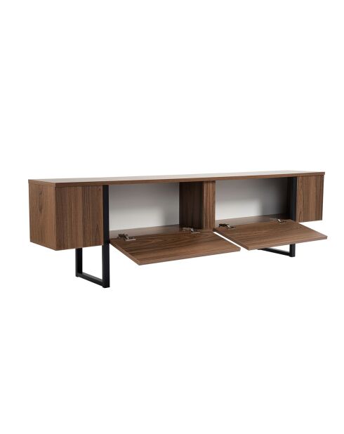 Porta TV Serenity noce/nero - 180x50x29,5 cm