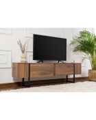 Porta TV Serenity noce/nero - 180x50x29,5 cm