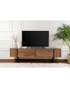 Porta TV Serenity noce/nero - 180x50x29,5 cm