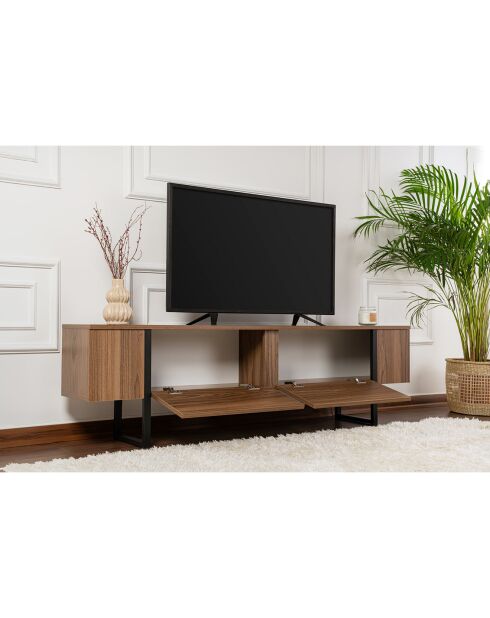 Porta TV Serenity noce/nero - 180x50x29,5 cm