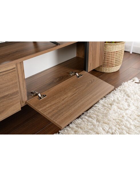 Porta TV Serenity noce/nero - 180x50x29,5 cm