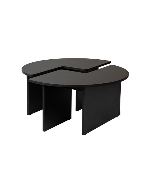 Table basse Moira noire - 41xØ90 cm