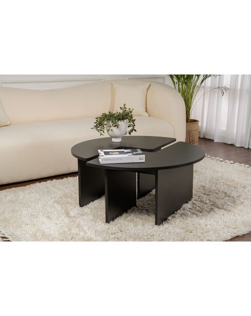 Table basse Moira noire - 41xØ90 cm