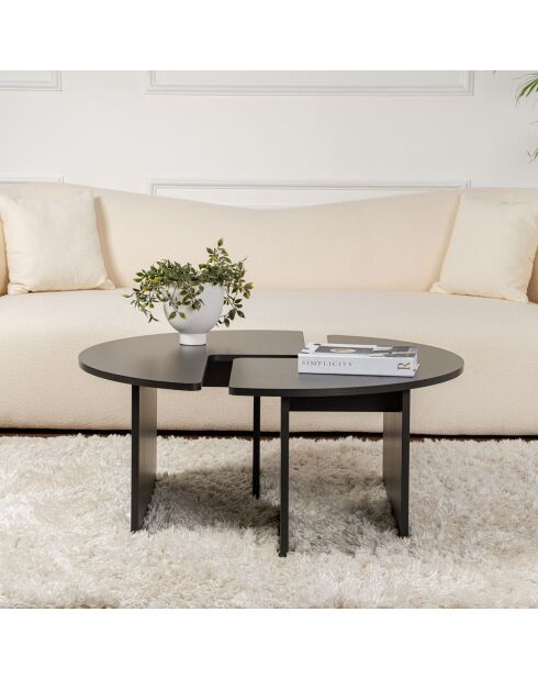 Table basse Moira noire - 41xØ90 cm