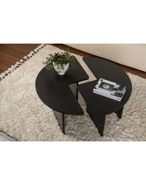 Table basse Moira noire - 41xØ90 cm