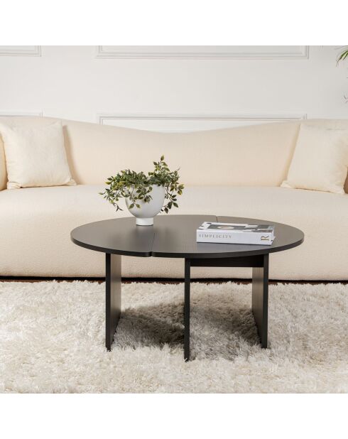 Table basse Moira noire - 41xØ90 cm