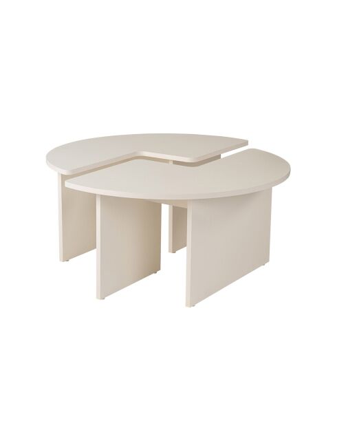 Table basse Moira blanche - 41xØ90 cm