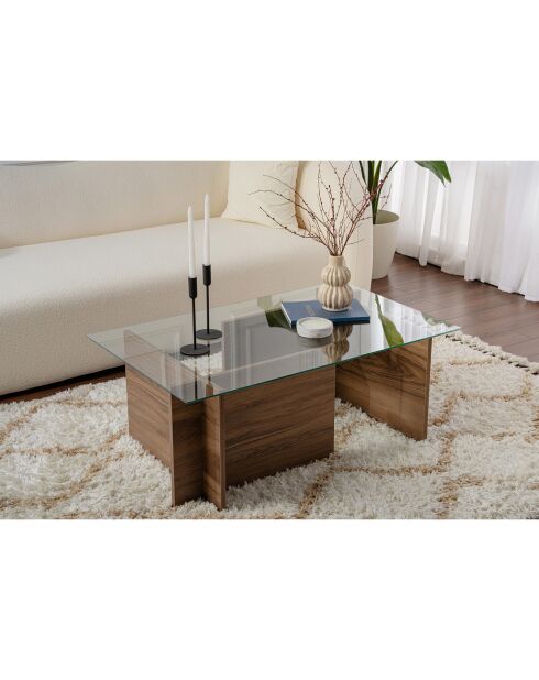Table basse Vetrino noyer - 105x40x65 cm