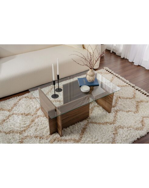 Table basse Vetrino noyer - 105x40x65 cm
