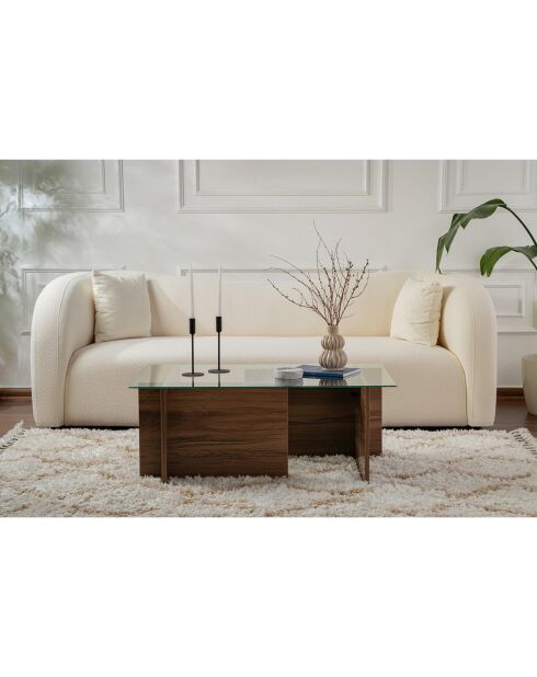 Table basse Vetrino noyer - 105x40x65 cm